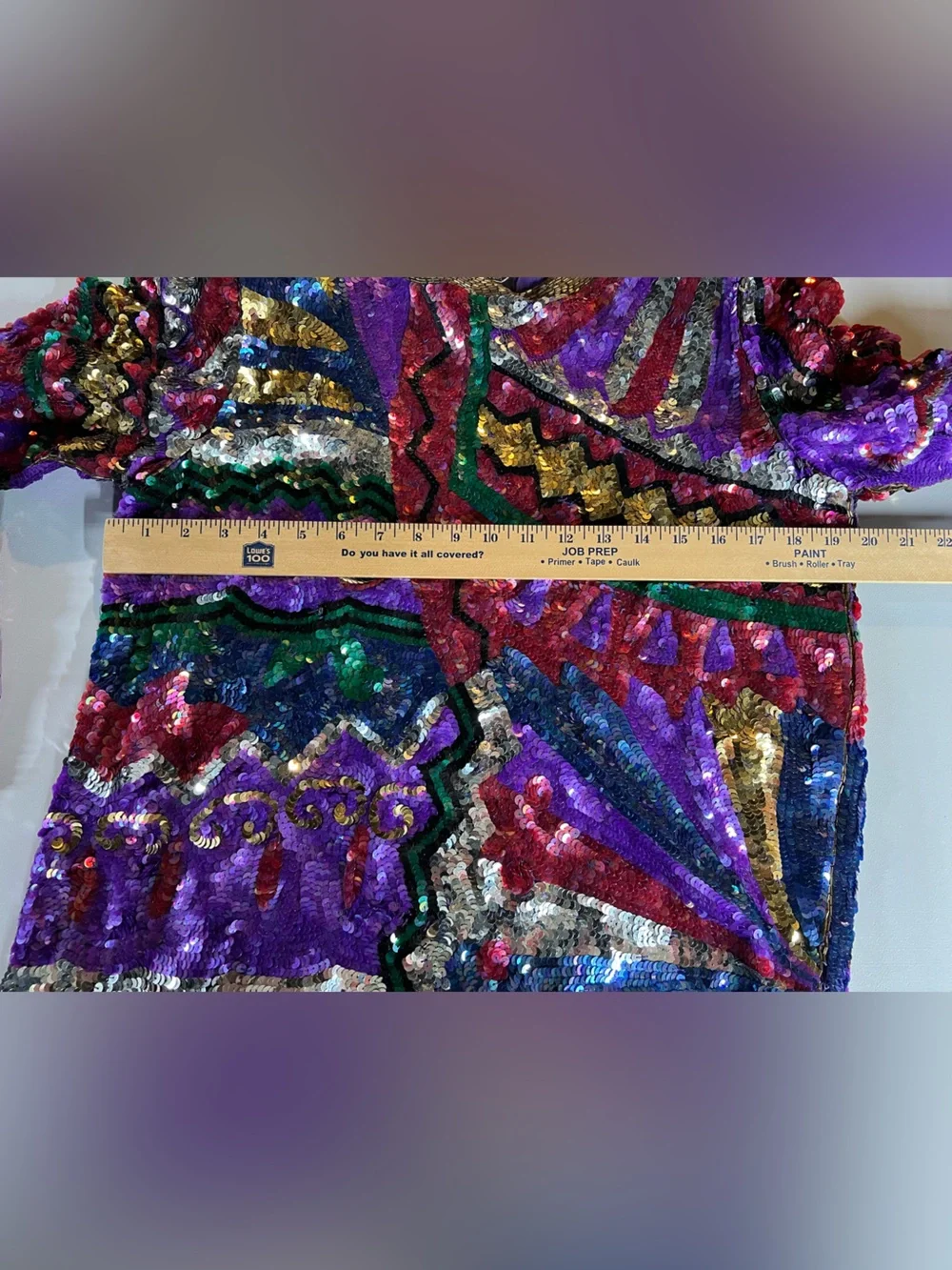 Vtg 80s Jean for Joseph le Bon 100% Silk Sequin Jazzy Blouse Womens Medium